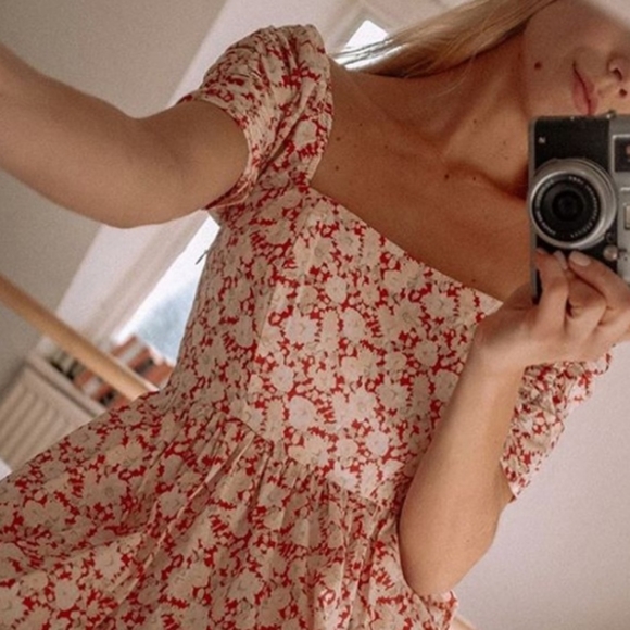 NWT FREE PEOPLE She's a Dream Floral Midi Dress - Picture 4 of 11